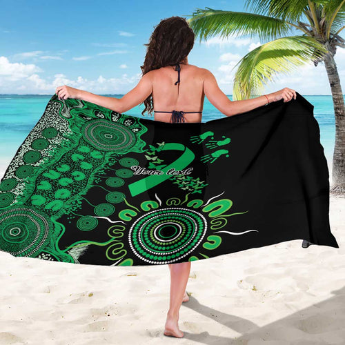 Minority Mental Health Awareness Personalised Sarong Aboriginal Ribbon Dot Painting