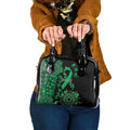 Minority Mental Health Awareness Personalised Shoulder Handbag Aboriginal Ribbon Dot Painting