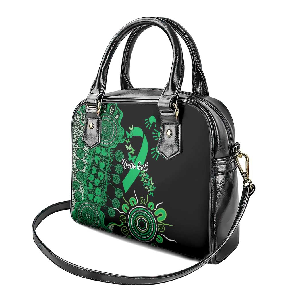 Minority Mental Health Awareness Personalised Shoulder Handbag Aboriginal Ribbon Dot Painting