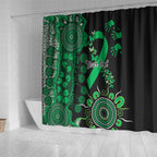Minority Mental Health Awareness Personalised Shower Curtain Aboriginal Ribbon Dot Painting