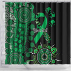 Minority Mental Health Awareness Personalised Shower Curtain Aboriginal Ribbon Dot Painting