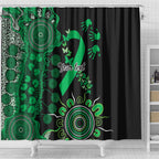 Minority Mental Health Awareness Personalised Shower Curtain Aboriginal Ribbon Dot Painting