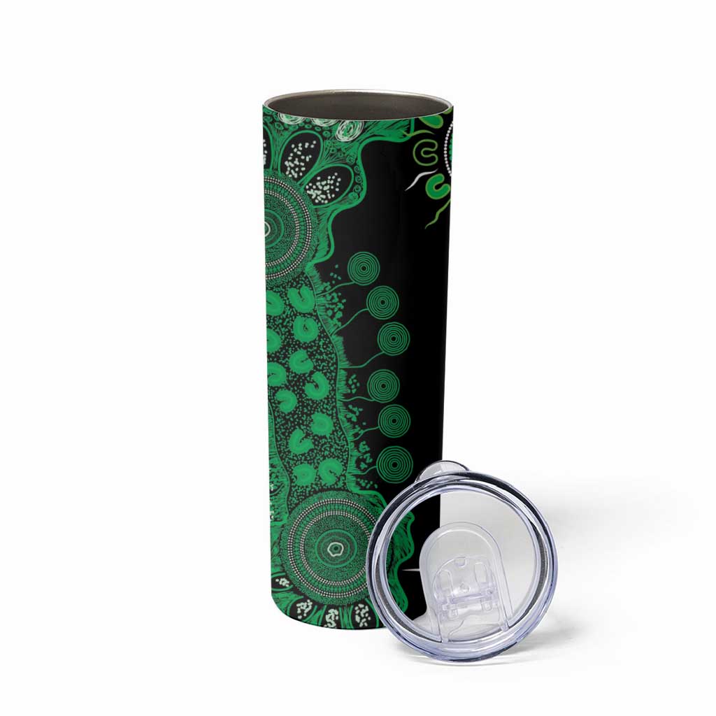 Minority Mental Health Awareness Personalised Skinny Tumbler Aboriginal Ribbon Dot Painting