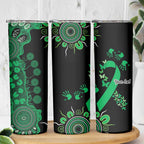 Minority Mental Health Awareness Personalised Skinny Tumbler Aboriginal Ribbon Dot Painting