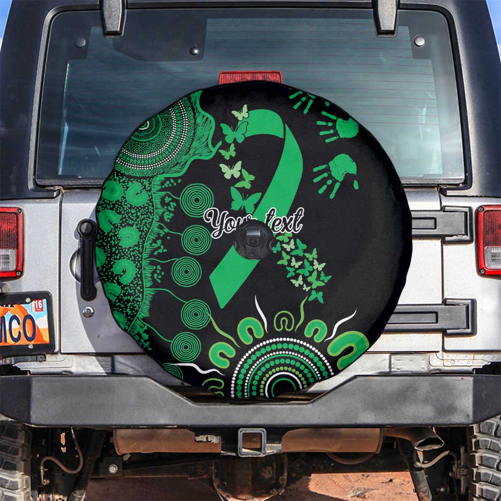 Minority Mental Health Awareness Personalised Spare Tire Cover Aboriginal Ribbon Dot Painting