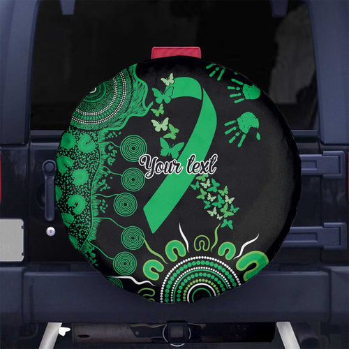 Minority Mental Health Awareness Personalised Spare Tire Cover Aboriginal Ribbon Dot Painting