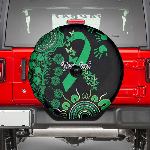 Minority Mental Health Awareness Personalised Spare Tire Cover Aboriginal Ribbon Dot Painting