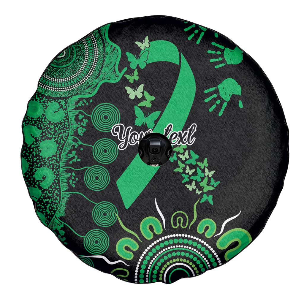 Minority Mental Health Awareness Personalised Spare Tire Cover Aboriginal Ribbon Dot Painting