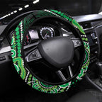 Minority Mental Health Awareness Steering Wheel Cover Aboriginal Ribbon Dot Painting