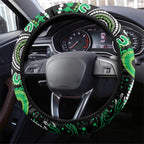 Minority Mental Health Awareness Steering Wheel Cover Aboriginal Ribbon Dot Painting