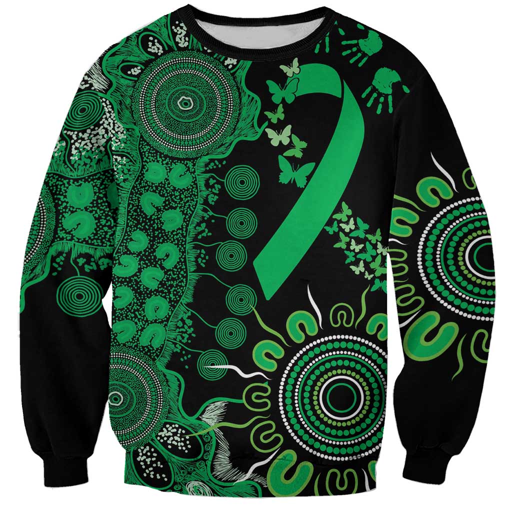 Minority Mental Health Awareness Personalised Sweatshirt Aboriginal Ribbon Dot Painting