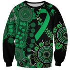 Minority Mental Health Awareness Personalised Sweatshirt Aboriginal Ribbon Dot Painting