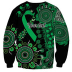 Minority Mental Health Awareness Personalised Sweatshirt Aboriginal Ribbon Dot Painting