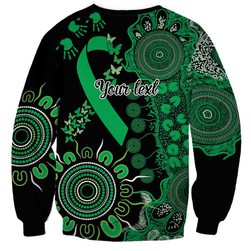 Minority Mental Health Awareness Personalised Sweatshirt Aboriginal Ribbon Dot Painting