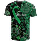 Minority Mental Health Awareness Personalised T Shirt Aboriginal Ribbon Dot Painting