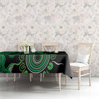 Minority Mental Health Awareness Personalised Tablecloth Aboriginal Ribbon Dot Painting