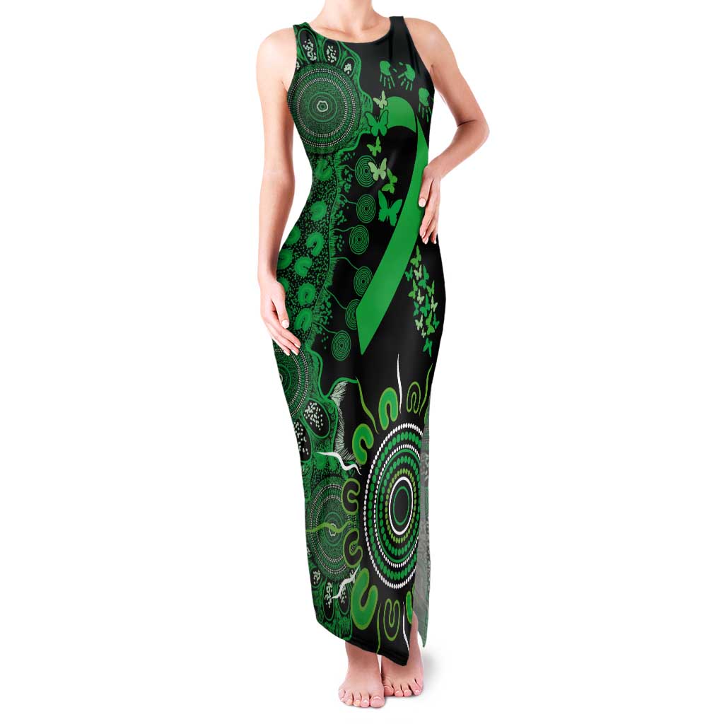 Minority Mental Health Awareness Personalised Tank Maxi Dress Aboriginal Ribbon Dot Painting