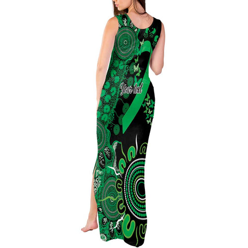 Minority Mental Health Awareness Personalised Tank Maxi Dress Aboriginal Ribbon Dot Painting