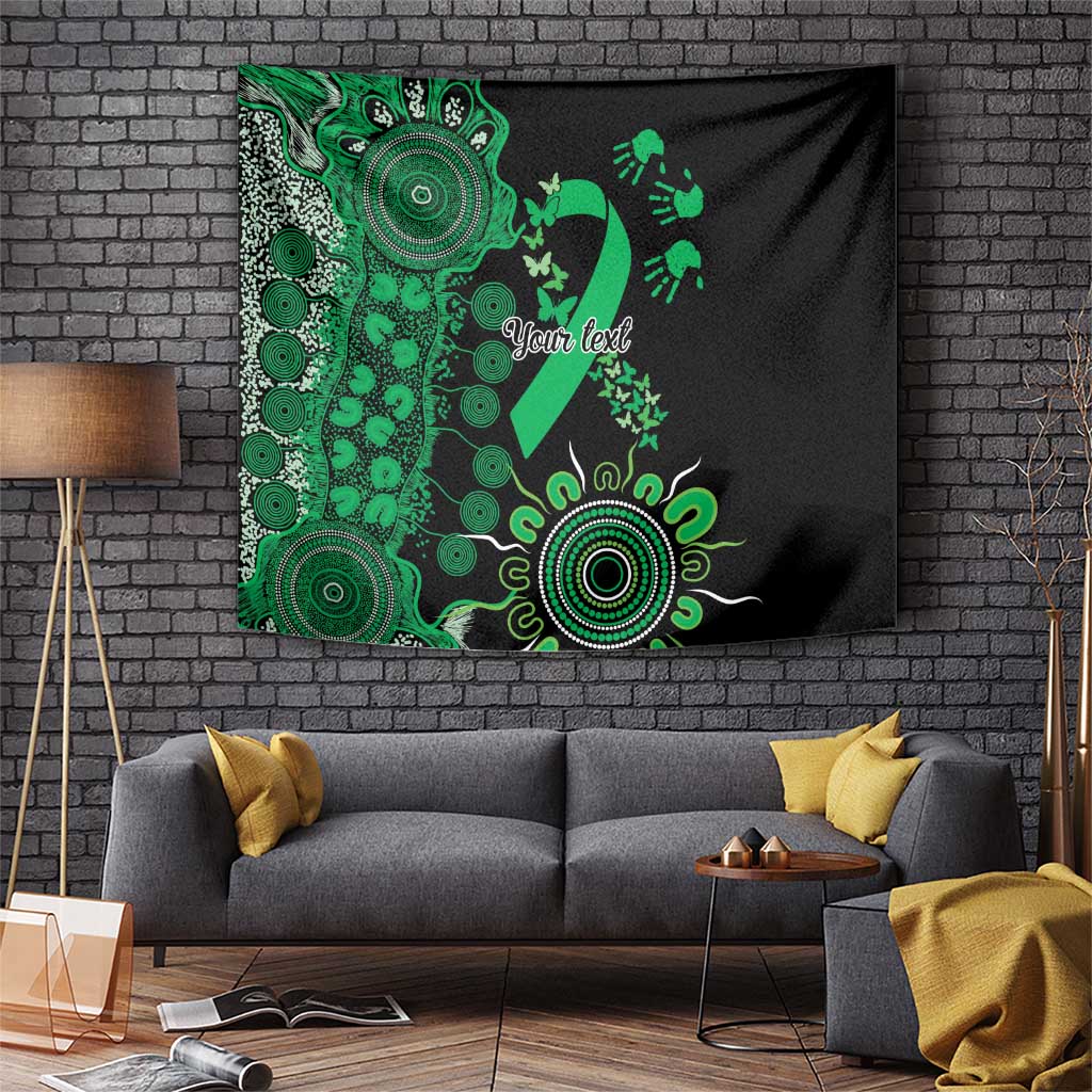 Minority Mental Health Awareness Personalised Tapestry Aboriginal Ribbon Dot Painting