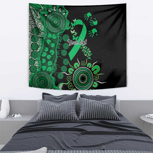 Minority Mental Health Awareness Personalised Tapestry Aboriginal Ribbon Dot Painting
