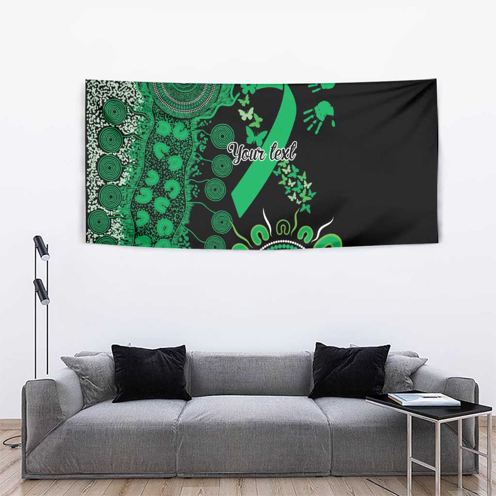 Minority Mental Health Awareness Personalised Tapestry Aboriginal Ribbon Dot Painting