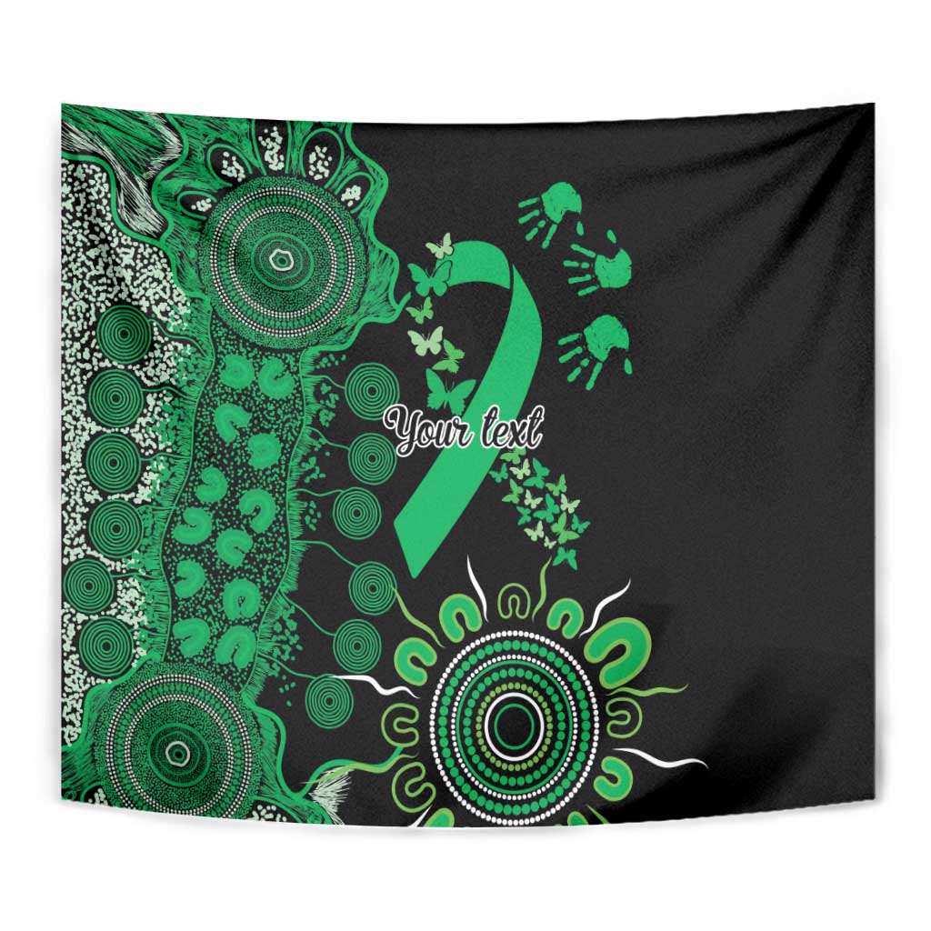 Minority Mental Health Awareness Personalised Tapestry Aboriginal Ribbon Dot Painting