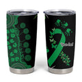 Minority Mental Health Awareness Personalised Tumbler Cup Aboriginal Ribbon Dot Painting