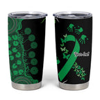 Minority Mental Health Awareness Personalised Tumbler Cup Aboriginal Ribbon Dot Painting