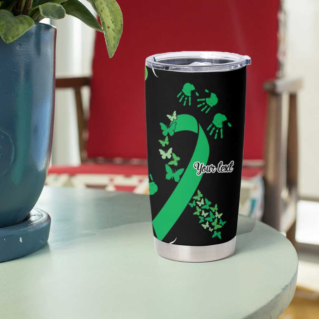 Minority Mental Health Awareness Personalised Tumbler Cup Aboriginal Ribbon Dot Painting