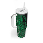Minority Mental Health Awareness Personalised Tumbler With Handle Aboriginal Ribbon Dot Painting