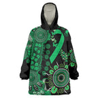 Minority Mental Health Awareness Personalised Wearable Blanket Hoodie Aboriginal Ribbon Dot Painting