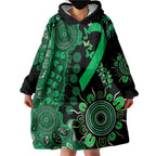 Minority Mental Health Awareness Personalised Wearable Blanket Hoodie Aboriginal Ribbon Dot Painting