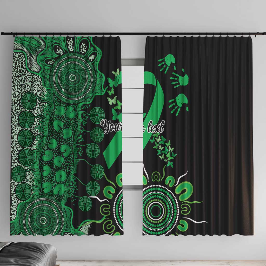 Minority Mental Health Awareness Personalised Window Curtain Aboriginal Ribbon Dot Painting