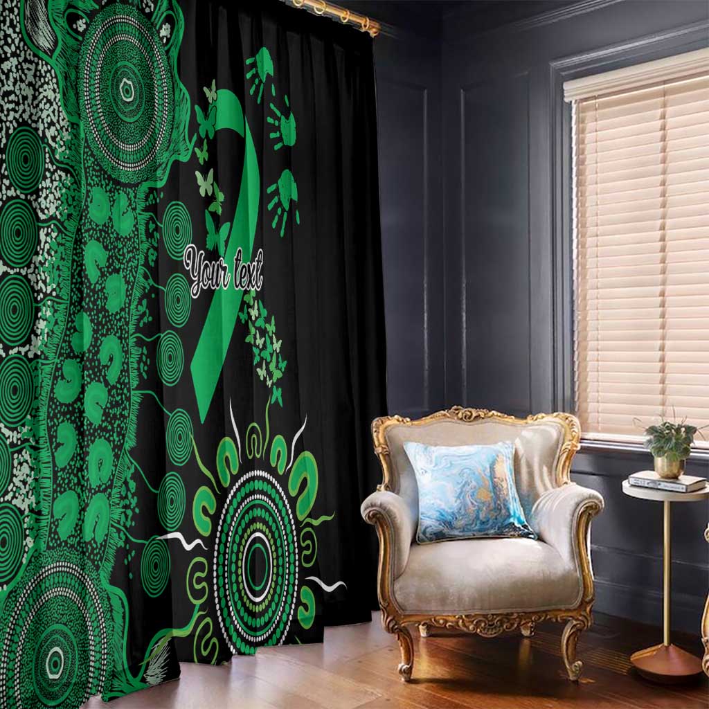 Minority Mental Health Awareness Personalised Window Curtain Aboriginal Ribbon Dot Painting