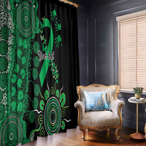 Minority Mental Health Awareness Personalised Window Curtain Aboriginal Ribbon Dot Painting