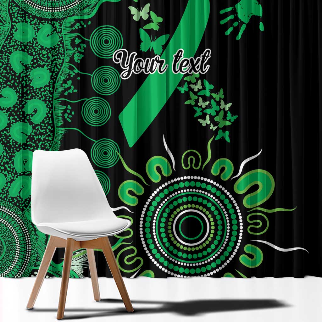 Minority Mental Health Awareness Personalised Window Curtain Aboriginal Ribbon Dot Painting