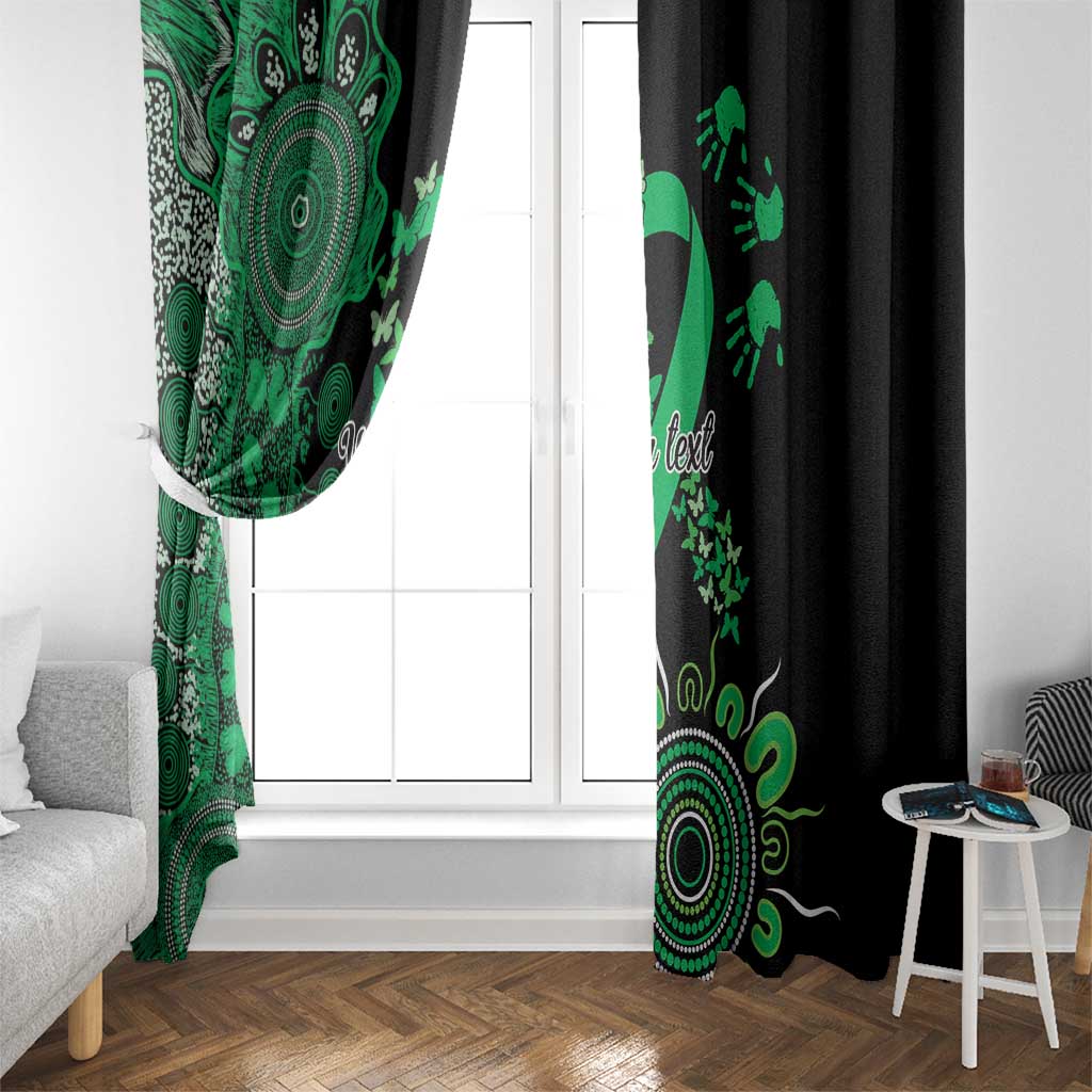 Minority Mental Health Awareness Personalised Window Curtain Aboriginal Ribbon Dot Painting