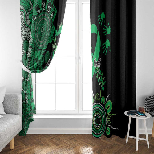 Minority Mental Health Awareness Personalised Window Curtain Aboriginal Ribbon Dot Painting