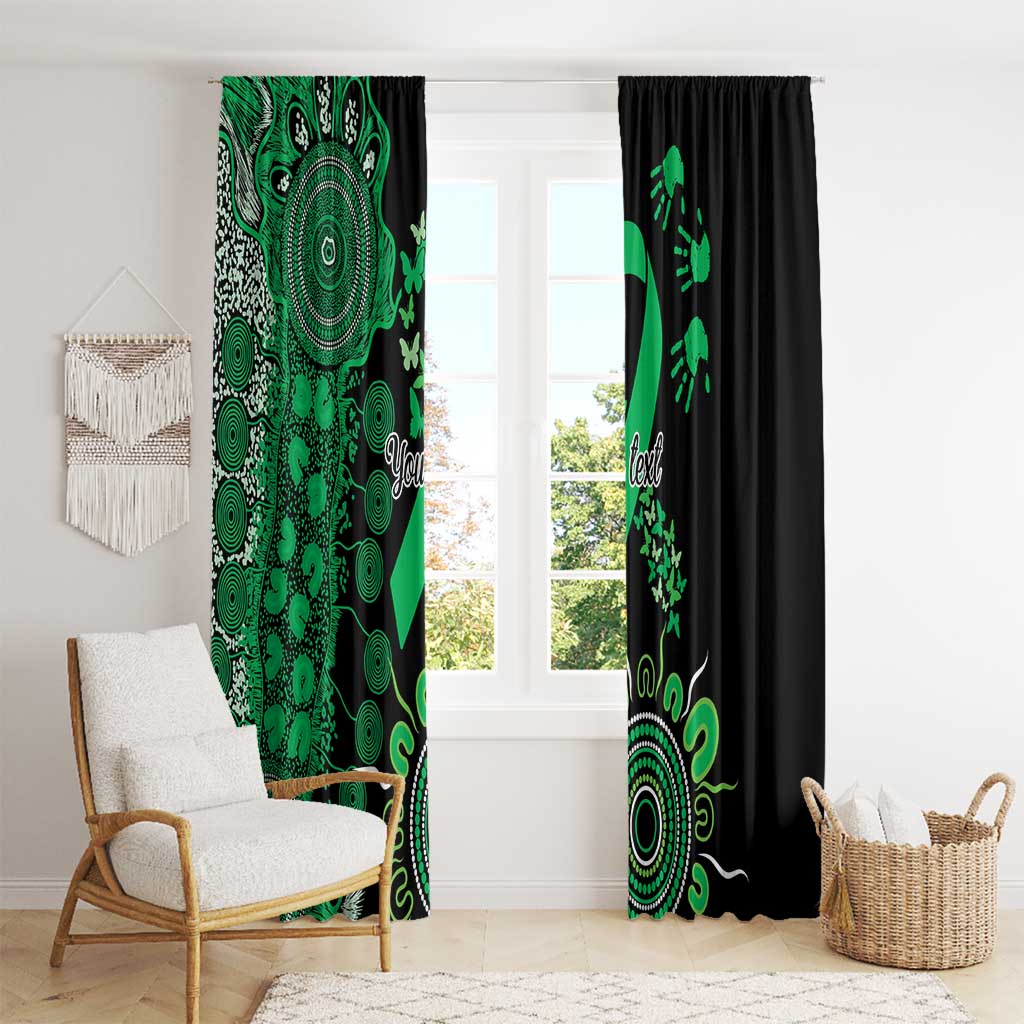 Minority Mental Health Awareness Personalised Window Curtain Aboriginal Ribbon Dot Painting