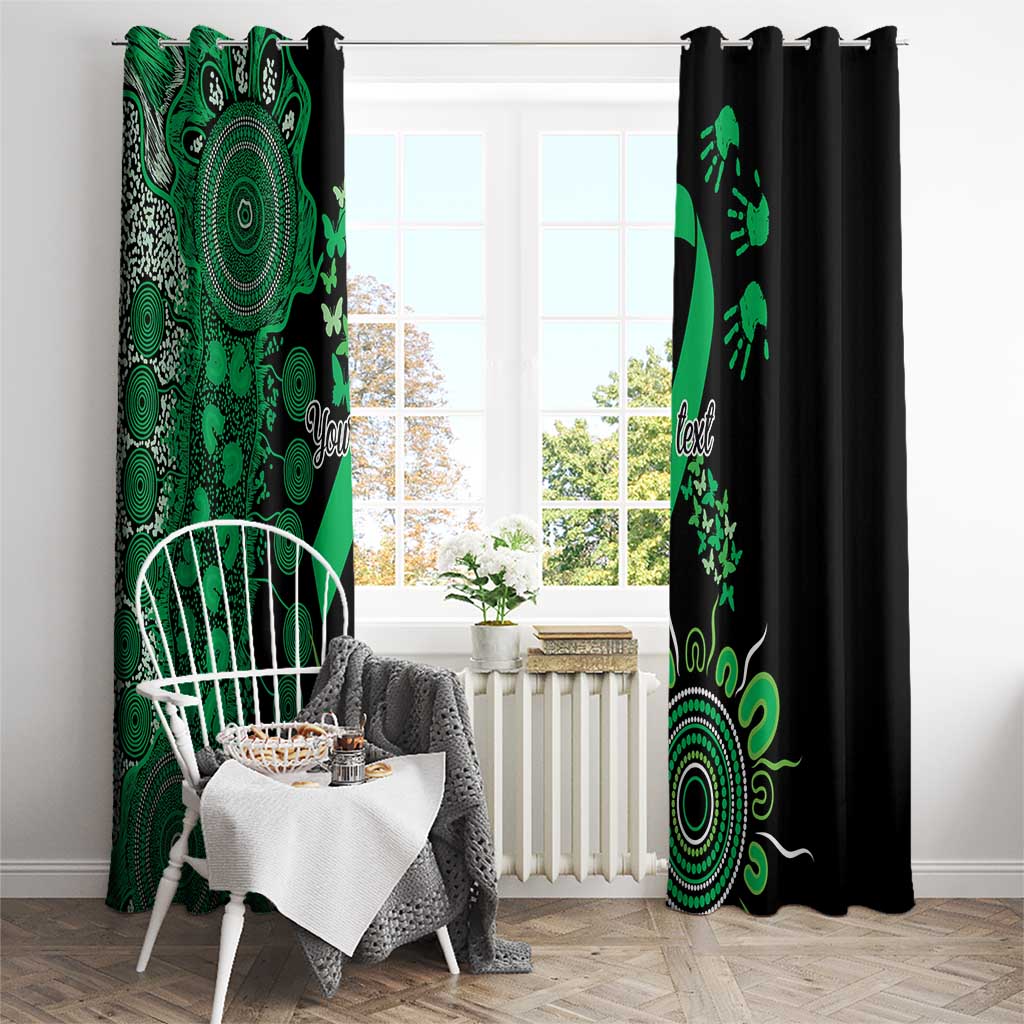 Minority Mental Health Awareness Personalised Window Curtain Aboriginal Ribbon Dot Painting