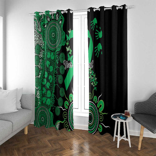 Minority Mental Health Awareness Personalised Window Curtain Aboriginal Ribbon Dot Painting