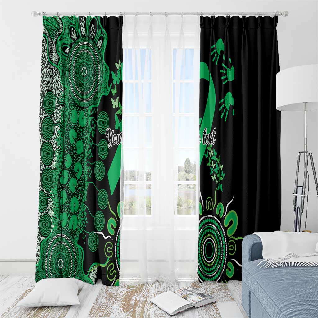 Minority Mental Health Awareness Personalised Window Curtain Aboriginal Ribbon Dot Painting