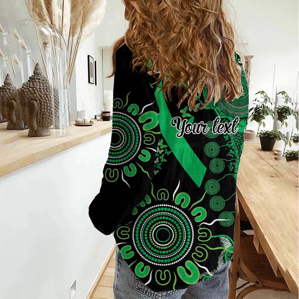 Minority Mental Health Awareness Personalised Women Casual Shirt Aboriginal Ribbon Dot Painting