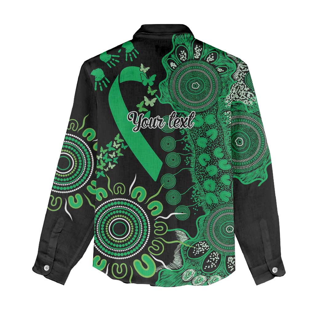 Minority Mental Health Awareness Personalised Women Casual Shirt Aboriginal Ribbon Dot Painting