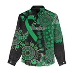 Minority Mental Health Awareness Personalised Women Casual Shirt Aboriginal Ribbon Dot Painting