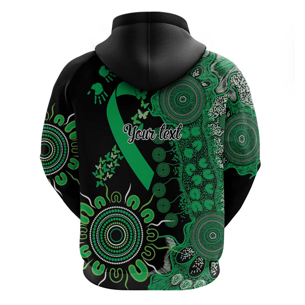 Minority Mental Health Awareness Personalised Zip Hoodie Aboriginal Ribbon Dot Painting