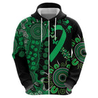 Minority Mental Health Awareness Personalised Zip Hoodie Aboriginal Ribbon Dot Painting