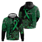 Minority Mental Health Awareness Personalised Zip Hoodie Aboriginal Ribbon Dot Painting