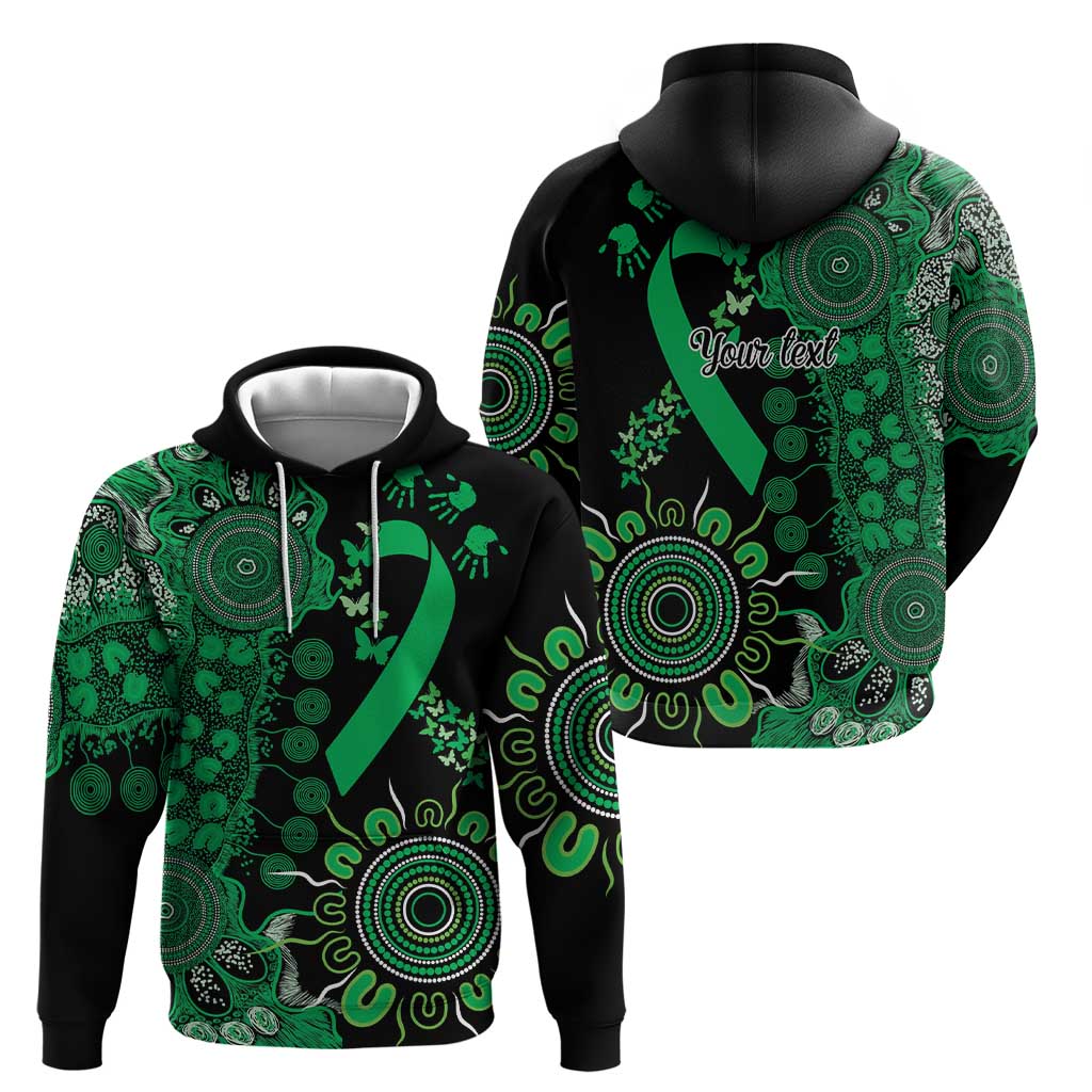 Minority Mental Health Awareness Personalised Zip Hoodie Aboriginal Ribbon Dot Painting