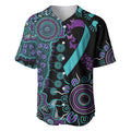 National Suicide Prevention Baseball Jersey Aboriginal Ribbon Dot Painting